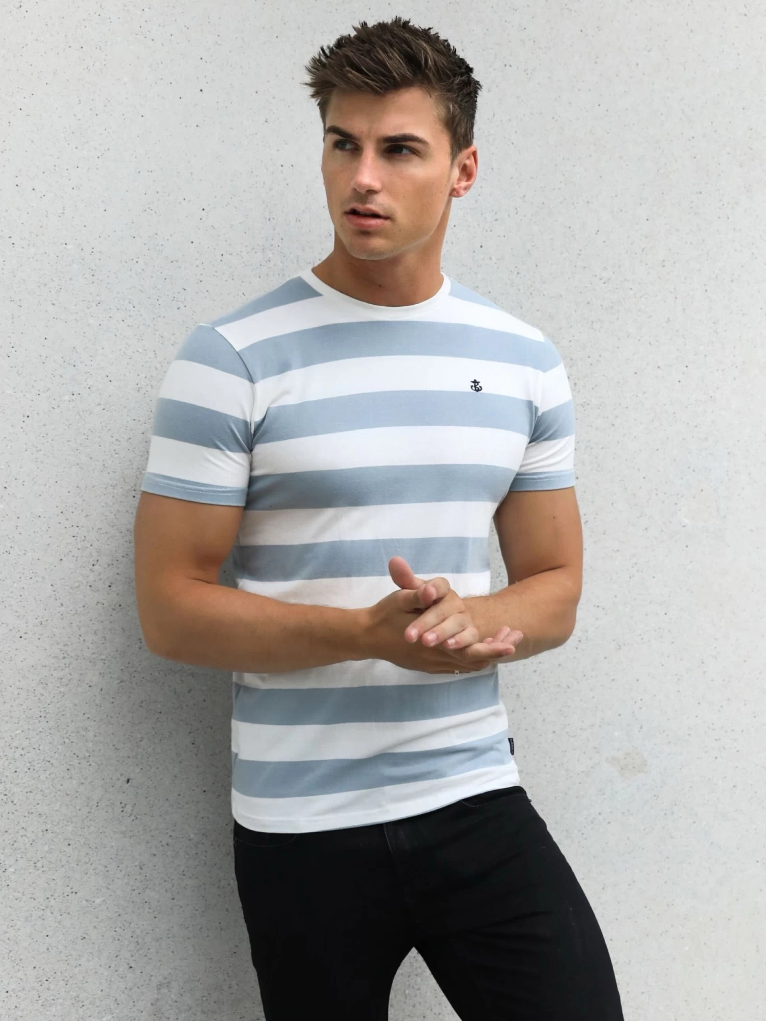 Loano Stripe T-Shirt - Light Blue 3 Loano Stripe T-Shirt - Light Blue