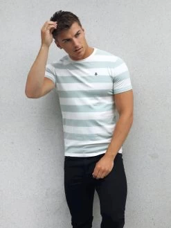 Loano Stripe T-Shirt - Sage -Trend Wear Sales 2376SAGED 4