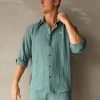Salvatore Long Sleeve Shirt - Teal