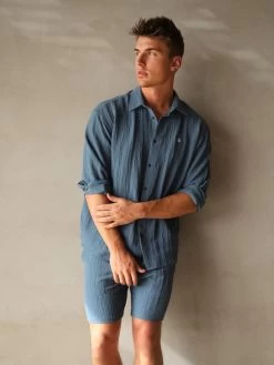 Salvatore Shorts - Blue -Trend Wear Sales 2386Blue 01D