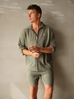 Salvatore Shorts - Khaki -Trend Wear Sales 2386Khaki 02D