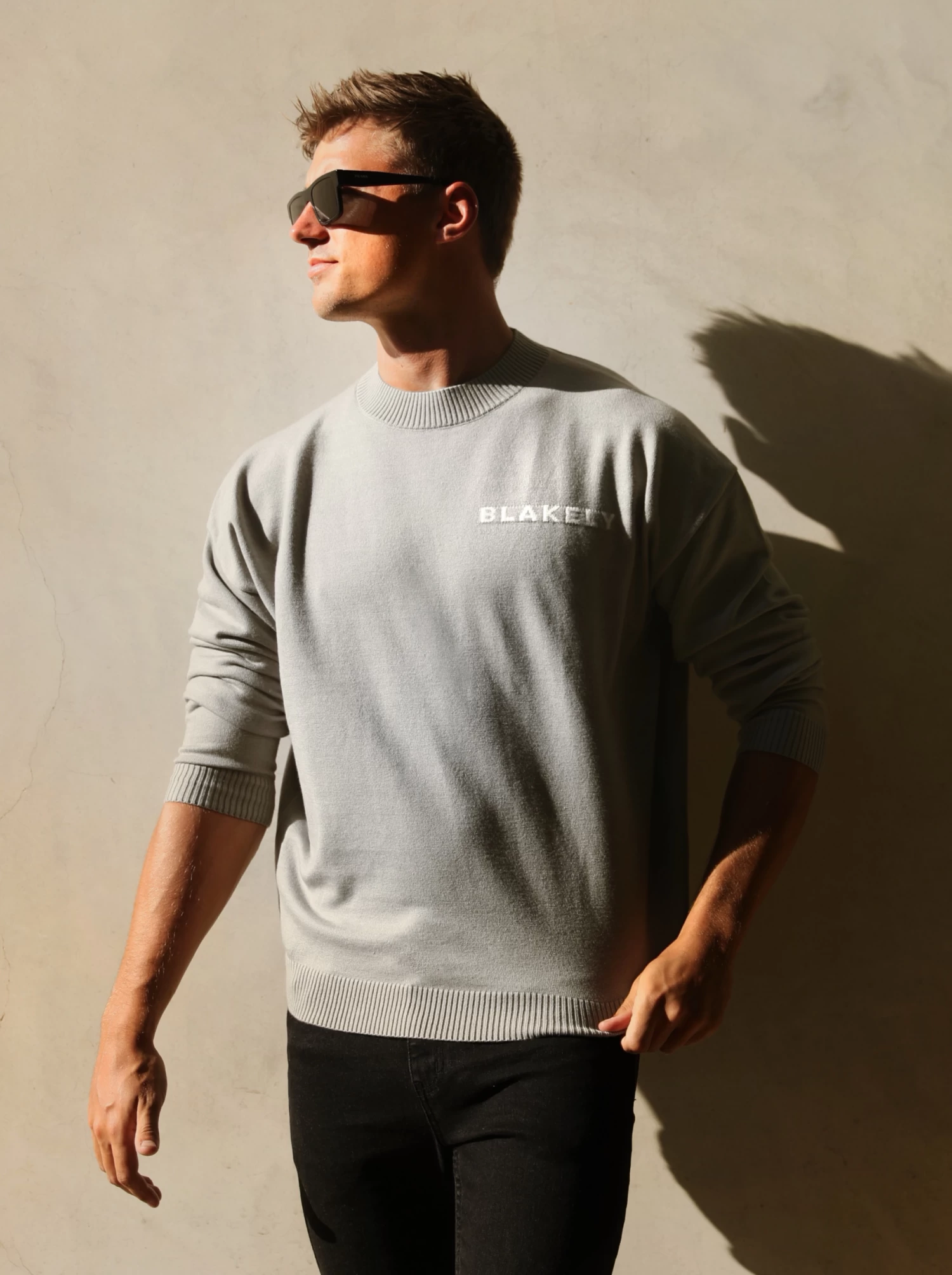 Blakely Knitted Jumper - Light Grey 9 Blakely Knitted Jumper - Light Grey - Image 7