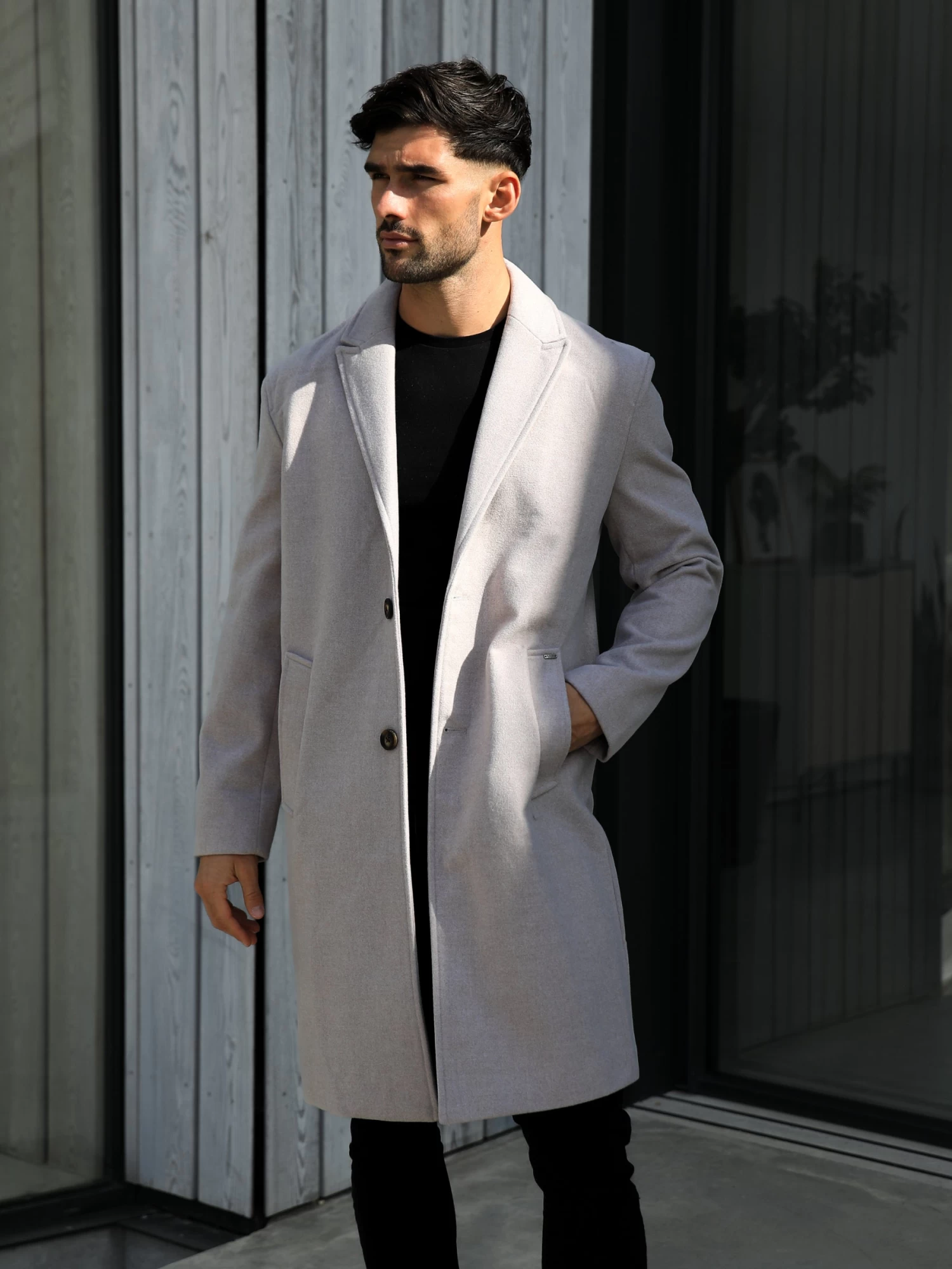 Knightsbridge Tailored Coat - Grey 6 Knightsbridge Tailored Coat - Grey - Image 4
