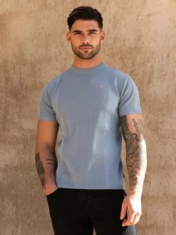 Layton Textured T-Shirt - Blue