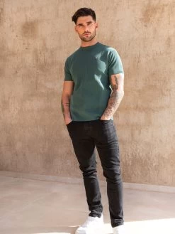 Layton Textured T-Shirt - Green 9 Layton Textured T-Shirt - Green -Trend Wear Sales 2537greenD 5