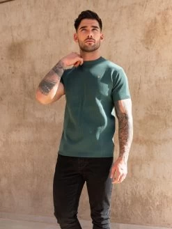 Layton Textured T-Shirt - Green 10 Layton Textured T-Shirt - Green -Trend Wear Sales 2537greenD 6