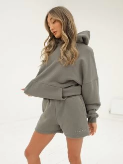 Isabel Jogger Shorts - Safari Green 11 Isabel Jogger Shorts - Safari Green -Trend Wear Sales 2542GREENGREYD 2