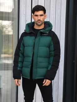 Tampa Puffer Coat - Forest Green -Trend Wear Sales 2554ForestGreen02D