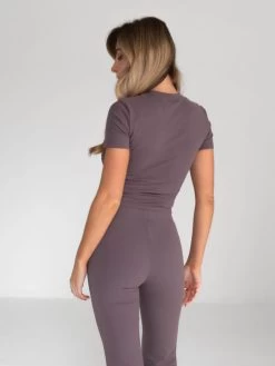 Alessia Cropped T-Shirt - Mocha 13 Alessia Cropped T-Shirt - Mocha -Trend Wear Sales 2573 2Brown 02D