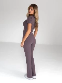 Alessia Cropped T-Shirt - Mocha 11 Alessia Cropped T-Shirt - Mocha -Trend Wear Sales 2573 2Brown 03D