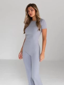 Alessia Cropped T-Shirt - Pale Lilac -Trend Wear Sales 2573 2PaleLilac 01D