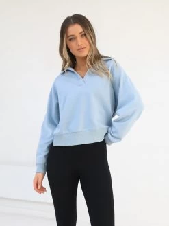 Initial V-Neck Jumper - Light Blue 11 Initial V-Neck Jumper - Light Blue -Trend Wear Sales 2578LightBlue 01D