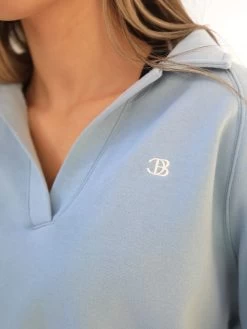 Initial V-Neck Jumper - Light Blue 10 Initial V-Neck Jumper - Light Blue -Trend Wear Sales 2578LightBlue 02D