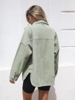Francesca Shacket - Sage Green -Trend Wear Sales 2587Sage 04D