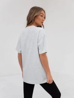 Yoga Oversized T-Shirt - Marl White -Trend Wear Sales 2619Y MWHID