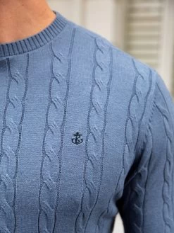 Burley Knitted Jumper - Blue 12 Burley Knitted Jumper - Blue -Trend Wear Sales 2638Blue 04D