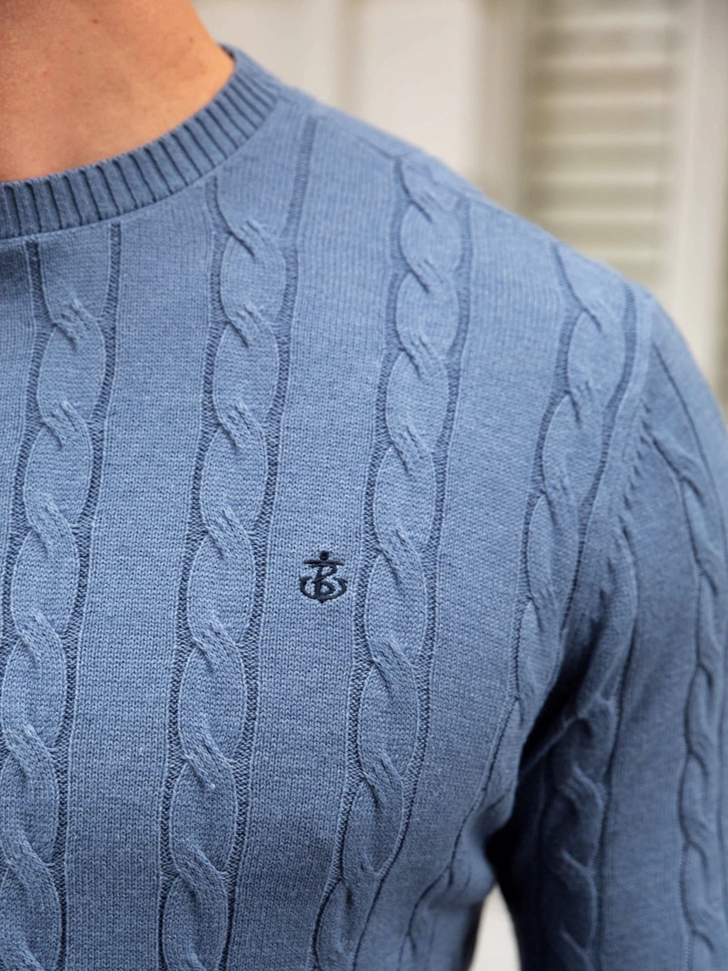 Burley Knitted Jumper - Blue 7 Burley Knitted Jumper - Blue - Image 5