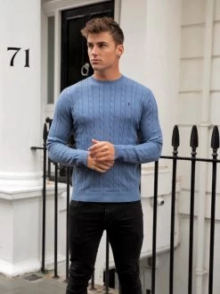 Burley Knitted Jumper - Blue 13 Burley Knitted Jumper - Blue -Trend Wear Sales 2638Blue 06D