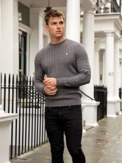 Burley Knitted Jumper - Grey -Trend Wear Sales 2638Grey 04D