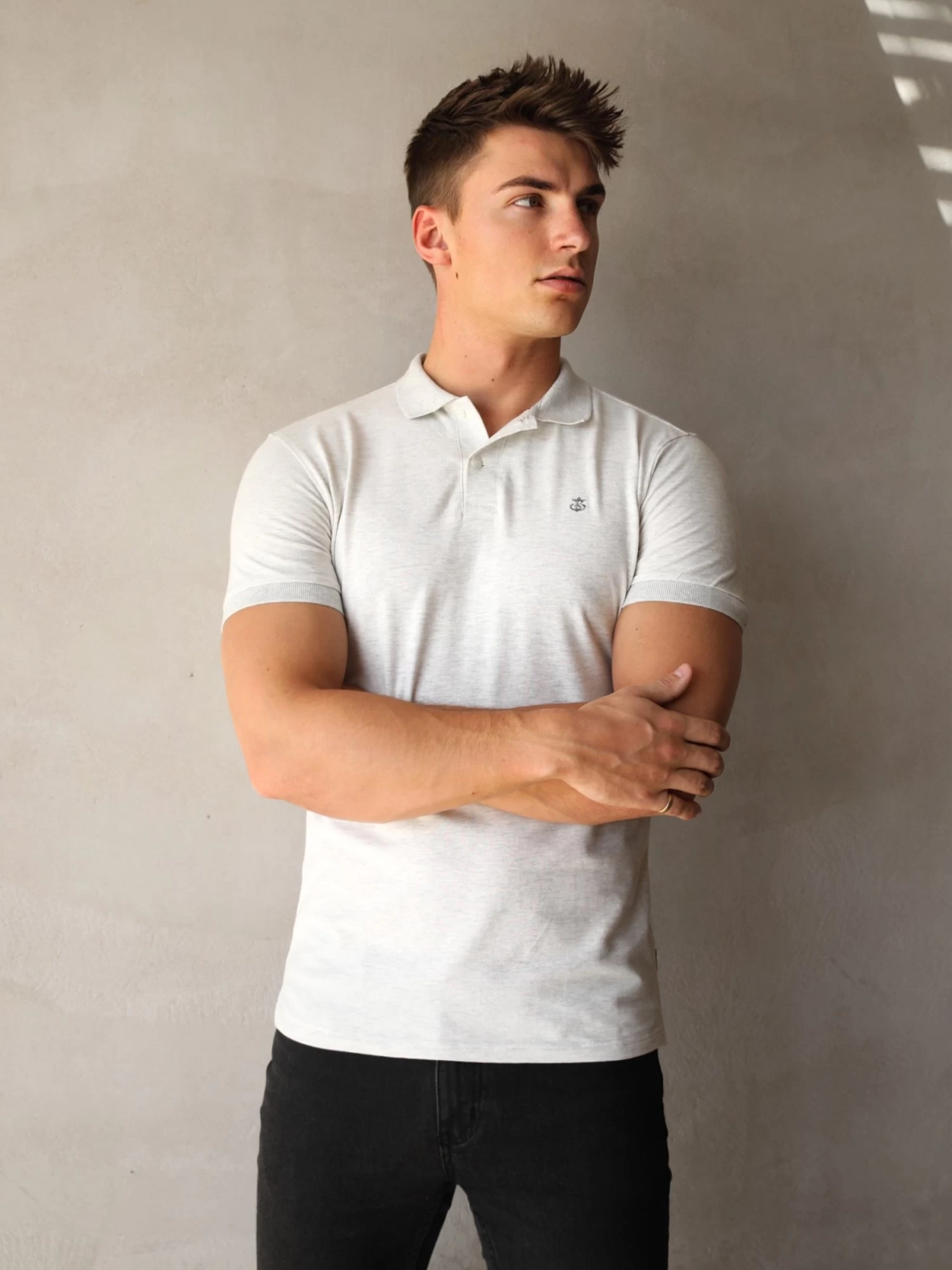 Ryton Soft Polo - Marl White 7 Ryton Soft Polo - Marl White - Image 5