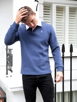 Hudson Polo Sweatshirt - Navy 10 Hudson Polo Sweatshirt - Navy -Trend Wear Sales 2642Navy 01D