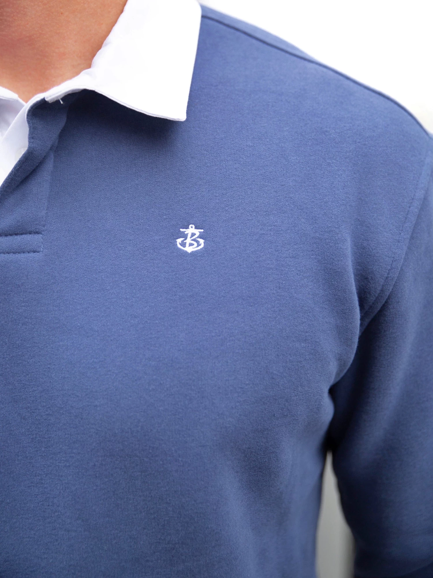Hudson Polo Sweatshirt - Navy 5 Hudson Polo Sweatshirt - Navy - Image 3