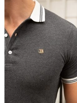 Dalston Polo - Charcoal 11 Dalston Polo - Charcoal -Trend Wear Sales 2643Charcoal 04D