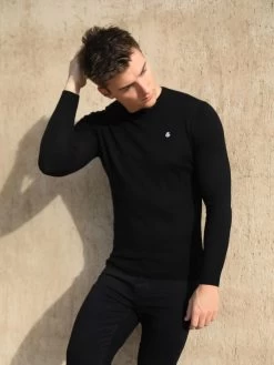 Sudbury Knitted Jumper - Black -Trend Wear Sales 2645Black 02D