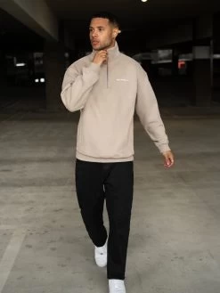 Marlow 1/4 Zip Jumper - Sand -Trend Wear Sales 2653Sand 05D