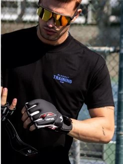 Relaxed Training T-Shirt - Black & Blue -Trend Wear Sales 2686TBlackD 1