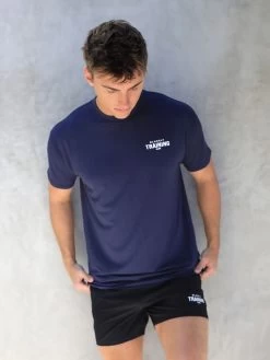 Relaxed Training T-Shirt - Navy -Trend Wear Sales 2686TNavy 01D