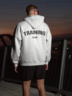 Training Club Relaxed Hoodie - Marl White -Trend Wear Sales 2693TGreyD