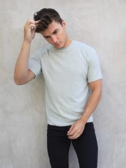 Soft Textured T-Shirt - Light Sage 12 Soft Textured T-Shirt - Light Sage -Trend Wear Sales 2713SageGreen 03D