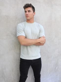 Soft Textured T-Shirt - Light Sage 11 Soft Textured T-Shirt - Light Sage -Trend Wear Sales 2713SageGreen 04D