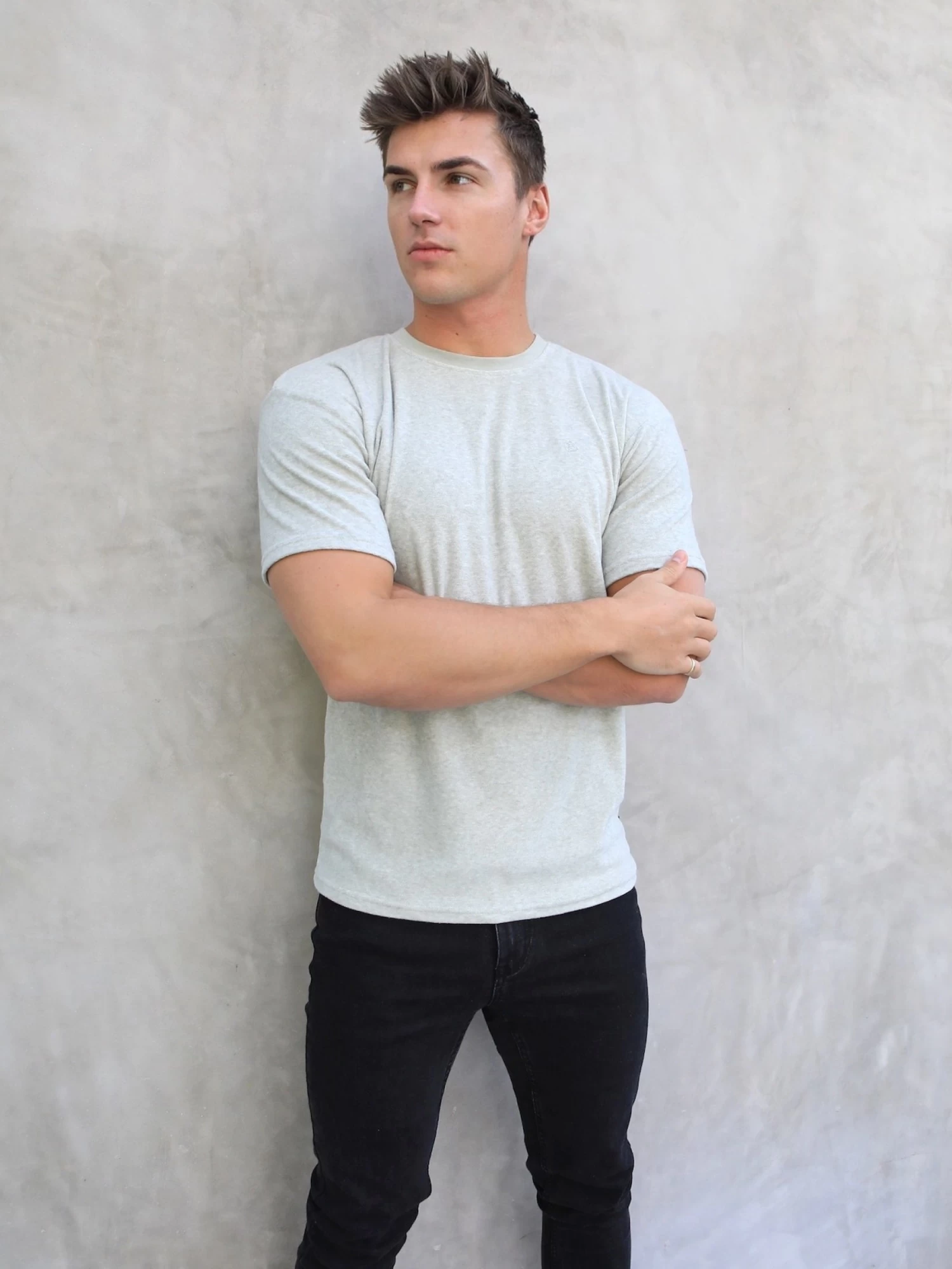 Soft Textured T-Shirt - Light Sage 6 Soft Textured T-Shirt - Light Sage - Image 4