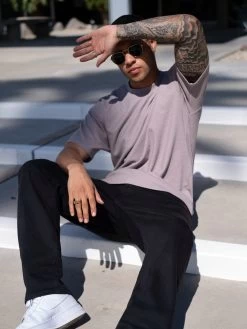 Circa Oversized T-Shirt - Light Brown 12 Circa Oversized T-Shirt - Light Brown -Trend Wear Sales 2718LightBrown 07D