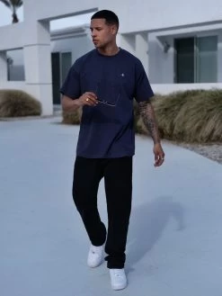 Circa Oversized T-Shirt - Navy -Trend Wear Sales 2718Navy 01D