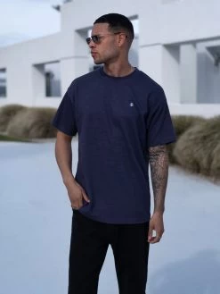 Circa Oversized T-Shirt - Navy -Trend Wear Sales 2718Navy 03D