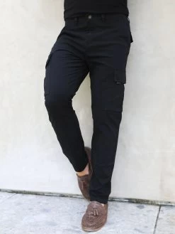 Cargo Trousers - Black -Trend Wear Sales 2719Black 05D