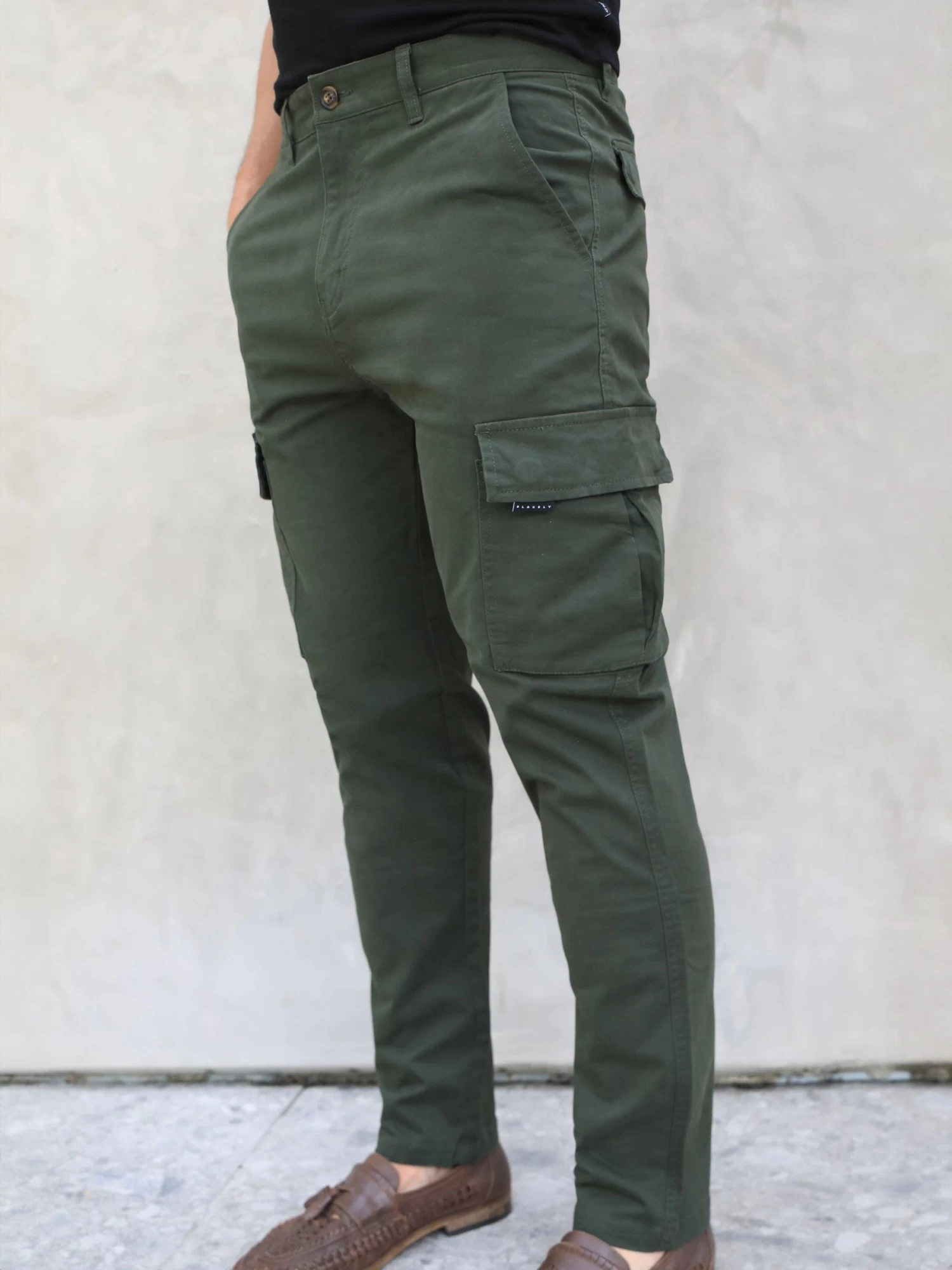 Cargo Trousers - Khaki Green 4 Cargo Trousers - Khaki Green - Image 2
