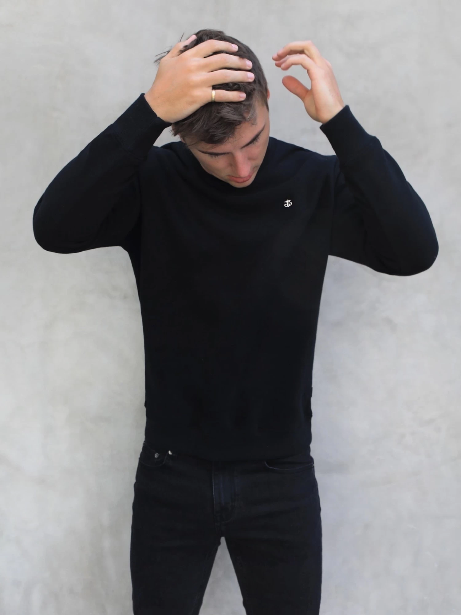 Preston Relaxed Jumper - Black 8 Preston Relaxed Jumper - Black - Image 6