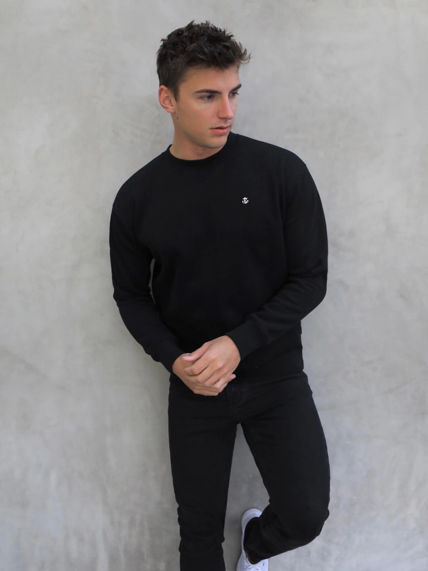 Preston Relaxed Jumper - Black 4 Preston Relaxed Jumper - Black - Image 2