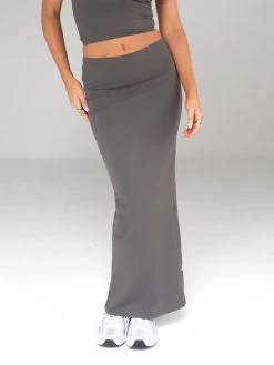 Alessia Maxi Skirt - Charcoal -Trend Wear Sales 2738 2Charcoal 02D