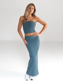 Alessia Maxi Skirt - Dark Teal 11 Alessia Maxi Skirt - Dark Teal -Trend Wear Sales 2738 2DarkTeal 02D