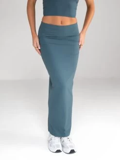 Alessia Maxi Skirt - Dark Teal 10 Alessia Maxi Skirt - Dark Teal -Trend Wear Sales 2738 2DarkTeal 03D