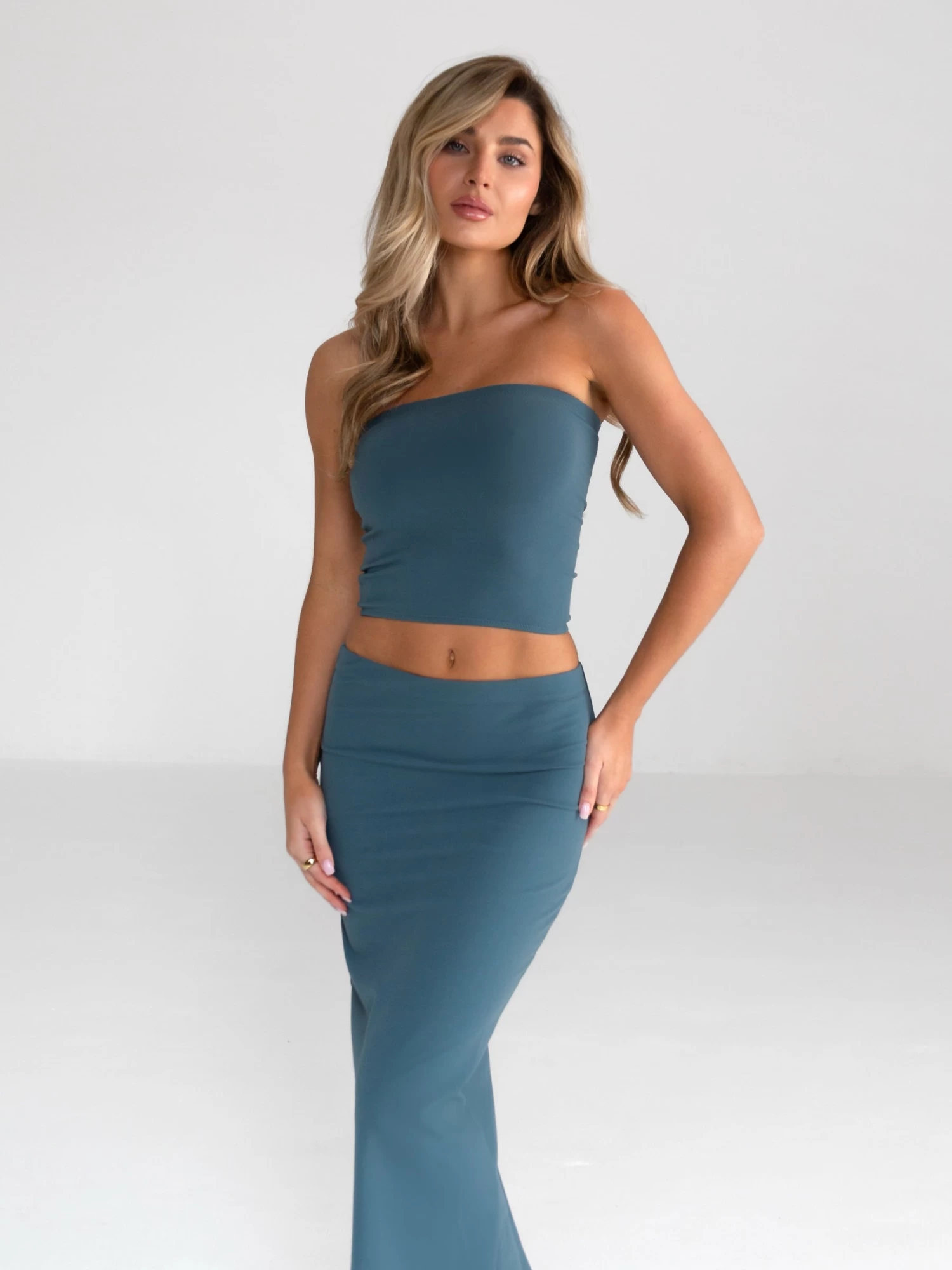 Alessia Maxi Skirt - Dark Teal 5 Alessia Maxi Skirt - Dark Teal - Image 3