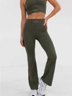 Soft Sculpt Wide Leg Leggings - Khaki Green -Trend Wear Sales 2741Khaki 07D