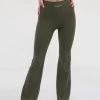Soft Sculpt Wide Leg Leggings - Khaki Green -Trend Wear Sales 2741Khaki 09D