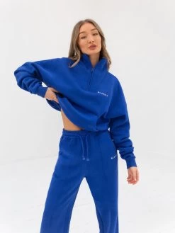 Everyday 1/4 Zip Jumper - Cobalt Blue -Trend Wear Sales 2760 ZIP BLUE 03D