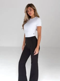 Alessia Flared Trousers - Black 10 Alessia Flared Trousers - Black -Trend Wear Sales 2761 2Black 02D